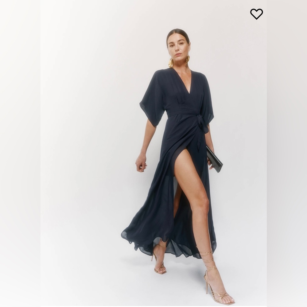 Reformation Winslow wrap maxi dress